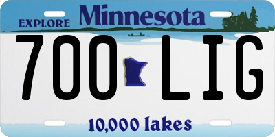 MN license plate 700LIG