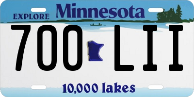 MN license plate 700LII
