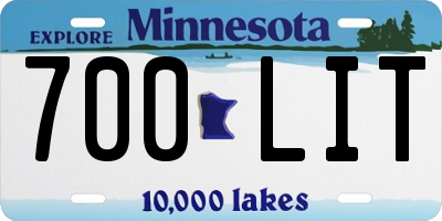 MN license plate 700LIT