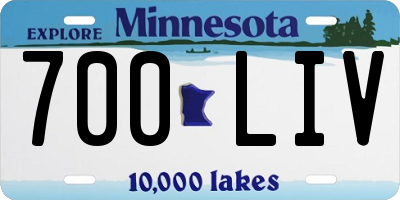 MN license plate 700LIV