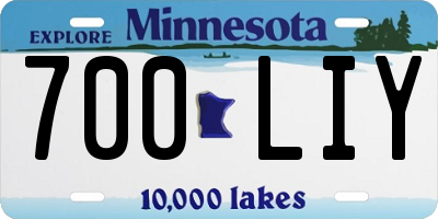 MN license plate 700LIY