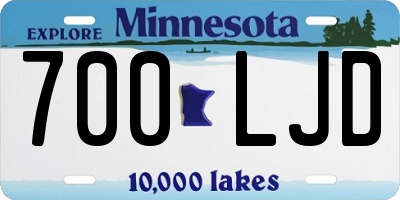 MN license plate 700LJD