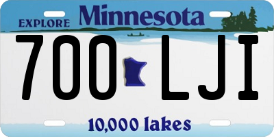 MN license plate 700LJI