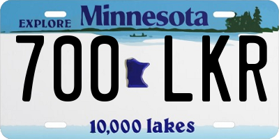 MN license plate 700LKR