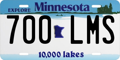 MN license plate 700LMS