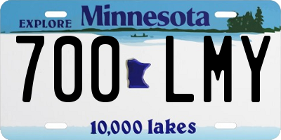 MN license plate 700LMY