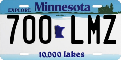 MN license plate 700LMZ