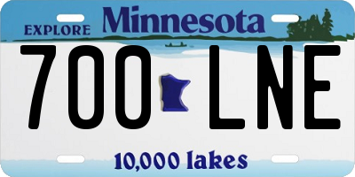 MN license plate 700LNE