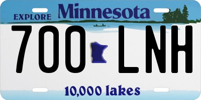 MN license plate 700LNH