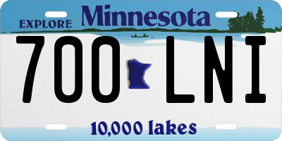 MN license plate 700LNI