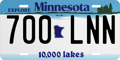 MN license plate 700LNN