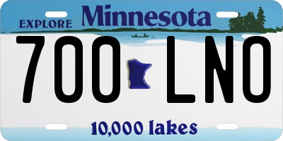 MN license plate 700LNO