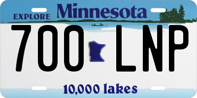 MN license plate 700LNP
