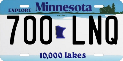 MN license plate 700LNQ