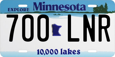 MN license plate 700LNR