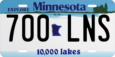 MN license plate 700LNS