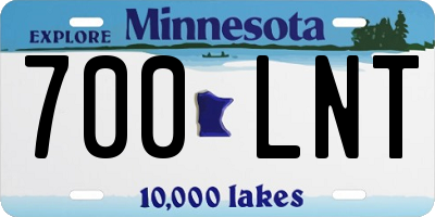 MN license plate 700LNT