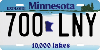 MN license plate 700LNY