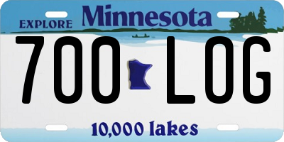 MN license plate 700LOG