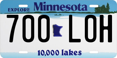 MN license plate 700LOH