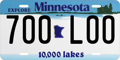 MN license plate 700LOO