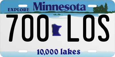 MN license plate 700LOS