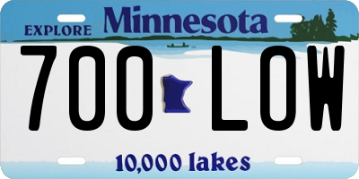 MN license plate 700LOW