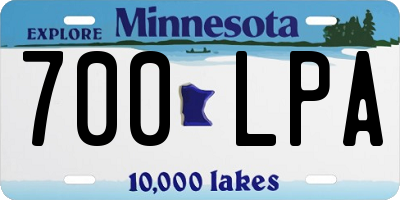 MN license plate 700LPA
