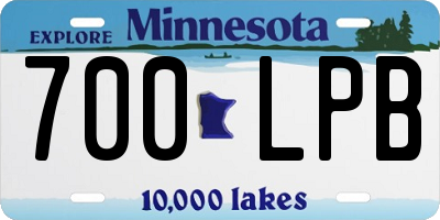 MN license plate 700LPB
