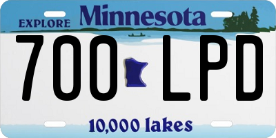 MN license plate 700LPD