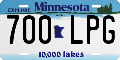 MN license plate 700LPG