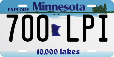 MN license plate 700LPI