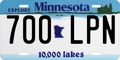 MN license plate 700LPN