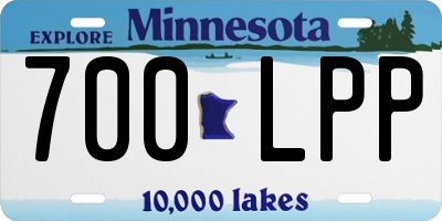 MN license plate 700LPP
