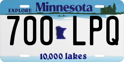 MN license plate 700LPQ