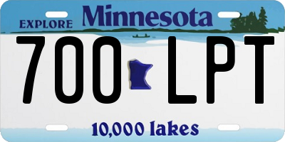 MN license plate 700LPT