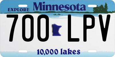 MN license plate 700LPV