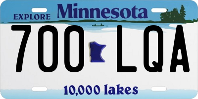 MN license plate 700LQA