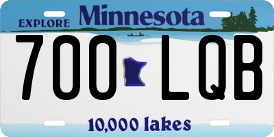 MN license plate 700LQB