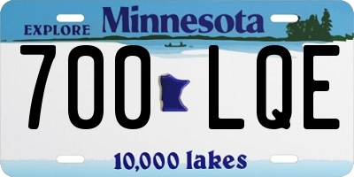 MN license plate 700LQE