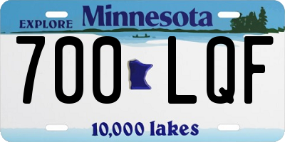 MN license plate 700LQF
