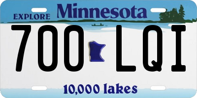 MN license plate 700LQI