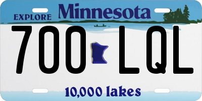 MN license plate 700LQL