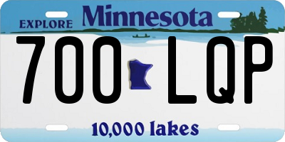 MN license plate 700LQP