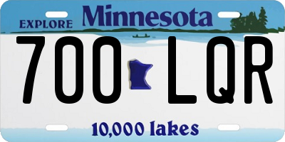MN license plate 700LQR