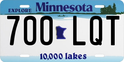 MN license plate 700LQT