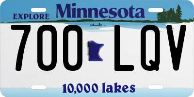 MN license plate 700LQV