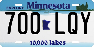 MN license plate 700LQY