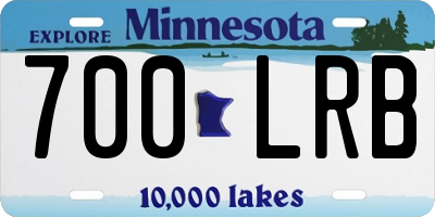 MN license plate 700LRB