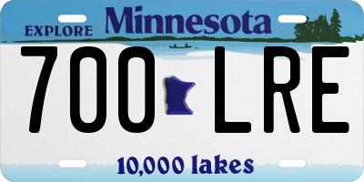 MN license plate 700LRE